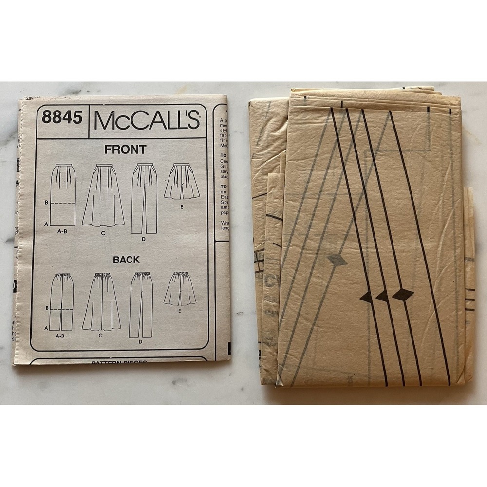 McCALL'S 8845 MISSES PULL ON PANTS SHORTS & SKIRTS PATTERN-UNCUT-14-16-18‎ - Picture 9 of 11